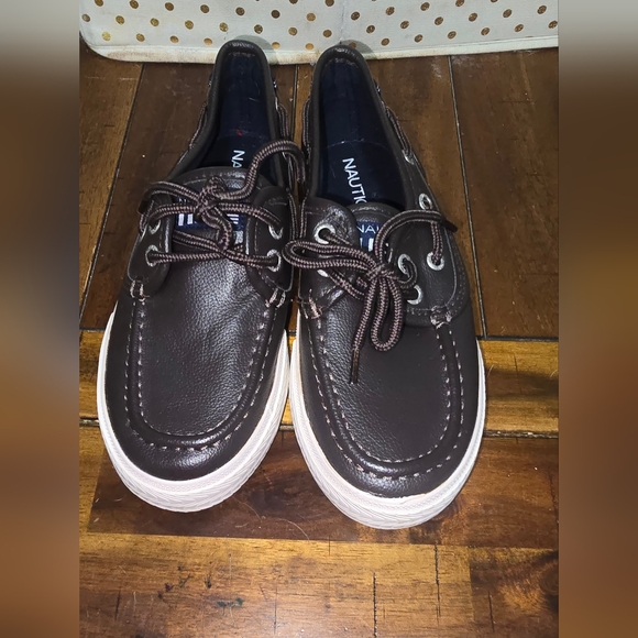 Nautica Kids Dark Brown Moccasins - Picture 1 of 5